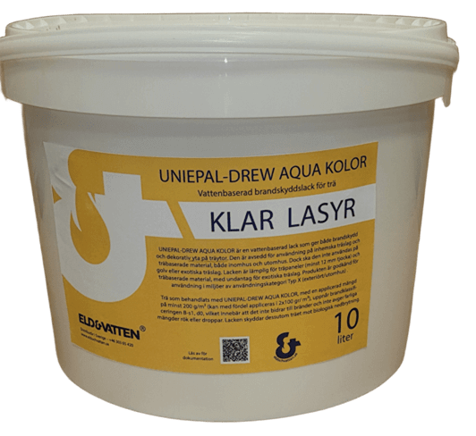 Uniepal Aqua Kolor flamskyddslack trä